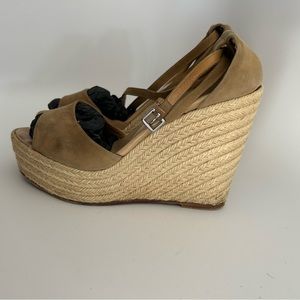 Fabulous Hermes wedge espadrille style sandals for sale size 40